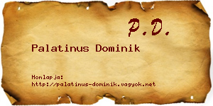 Palatinus Dominik névjegykártya