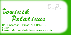 dominik palatinus business card